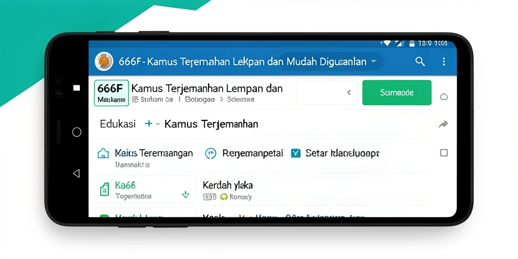 Antarmuka sederhana dan intuitif dari aplikasi Kamus Terjemahan.