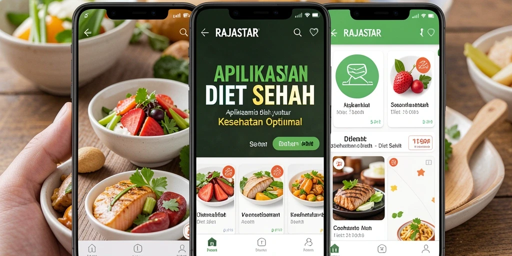 Tampilan antarmuka RAJASTAR yang mudah digunakan untuk Diet Sehat.