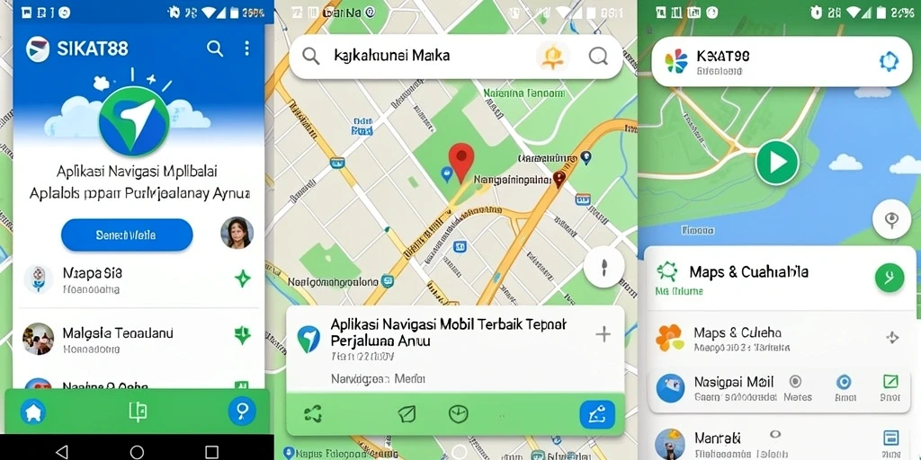 Antarmuka SIKAT88 menampilkan rute navigasi dengan jelas dan informatif.