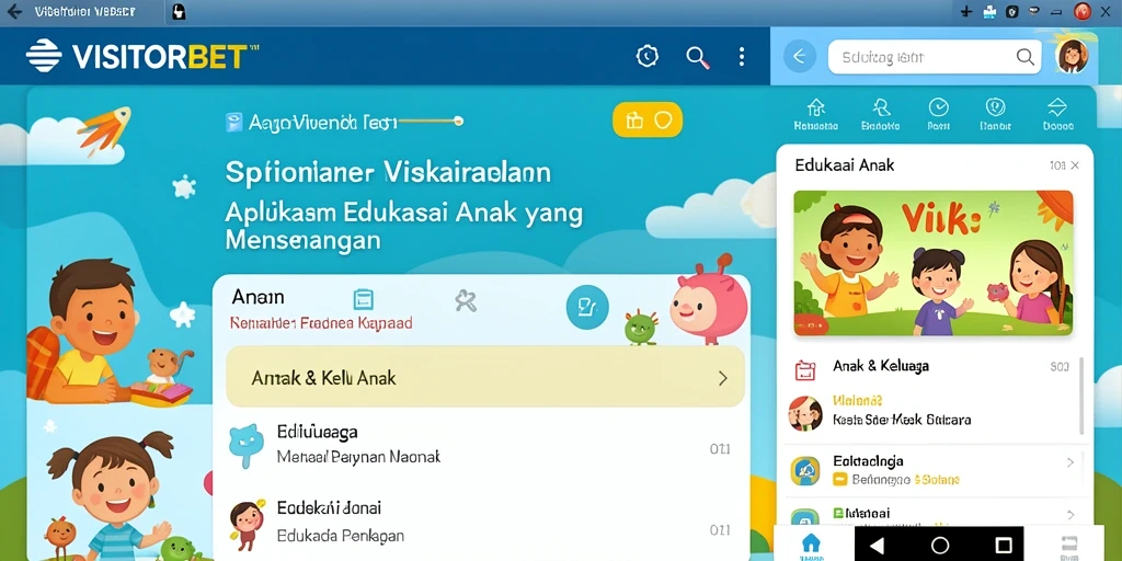 Tampilan antarmuka VISITORBET yang menarik dan edukatif.